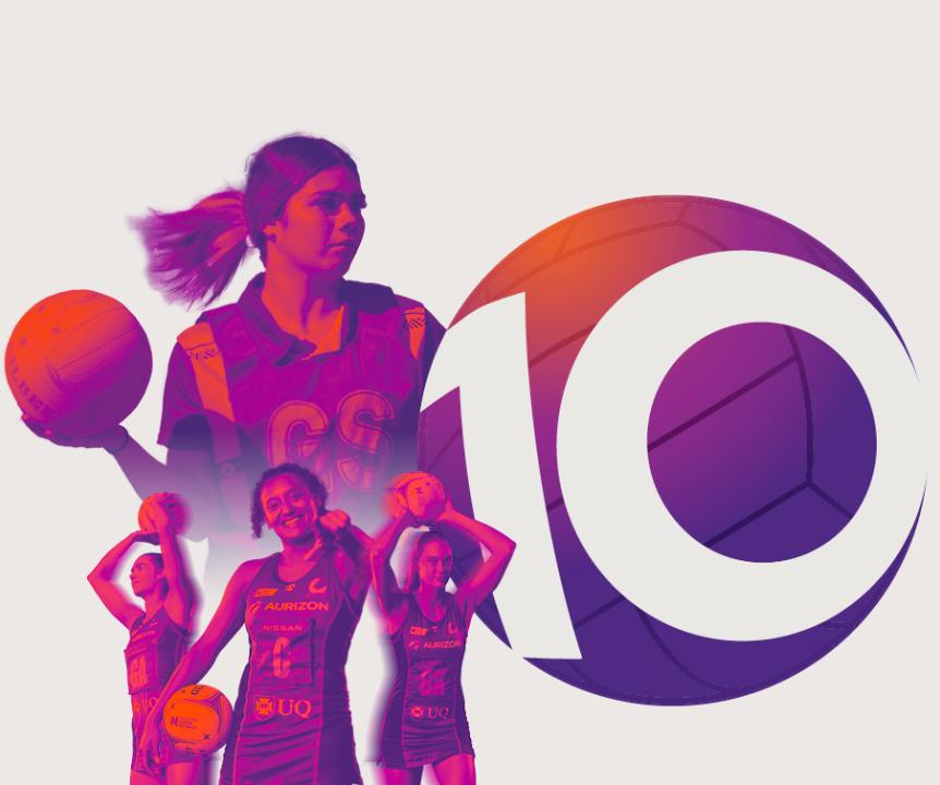 Stylised graphic with 4 Firebirds players