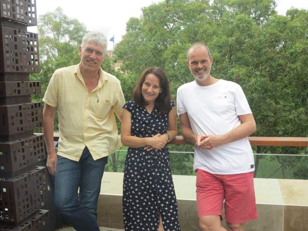 Borneo Futures Co-founder Dr Marc Ancrenaz with Professors Kerrie Wilson and Erik Meijaard from the UQ School of Biological Sciences