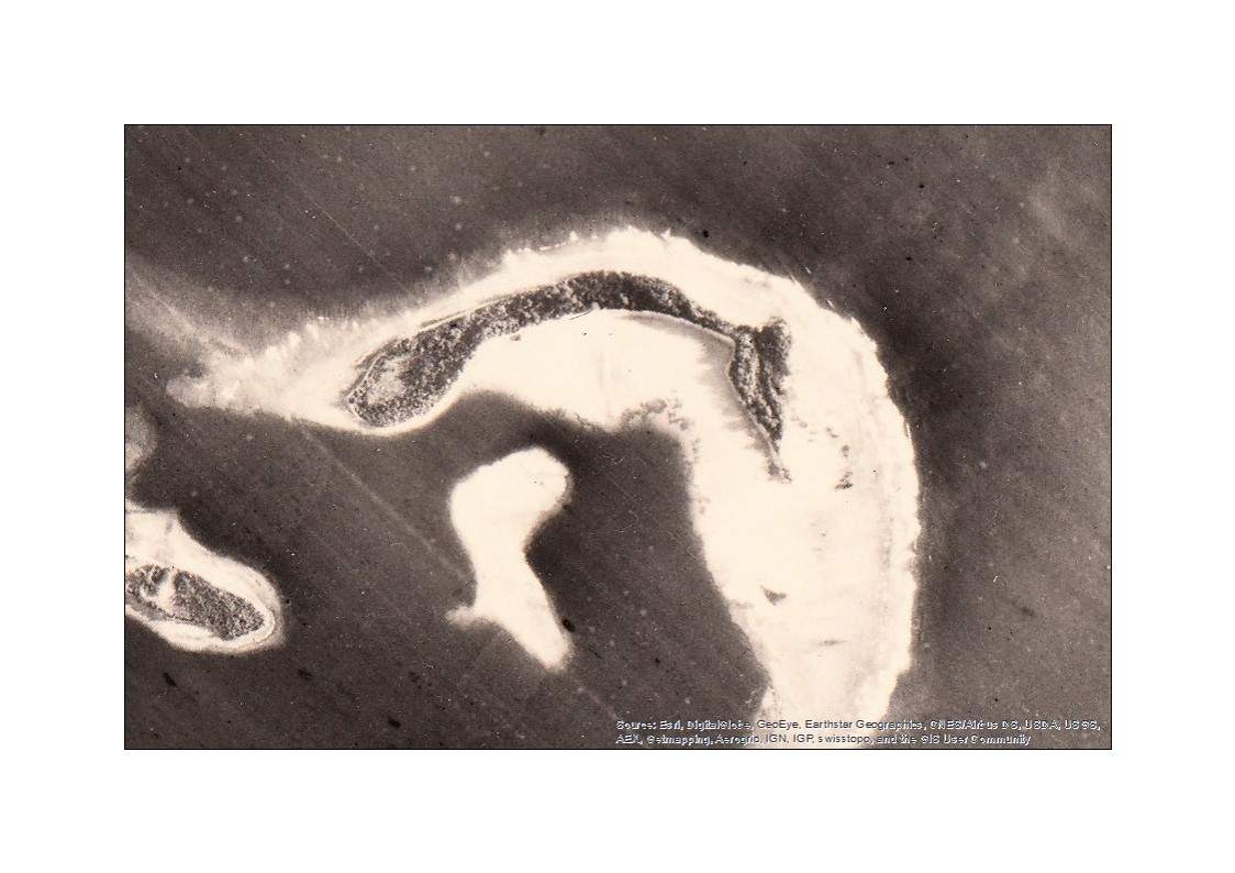 Aerial photo of Sogomou Island taken in 1947. 