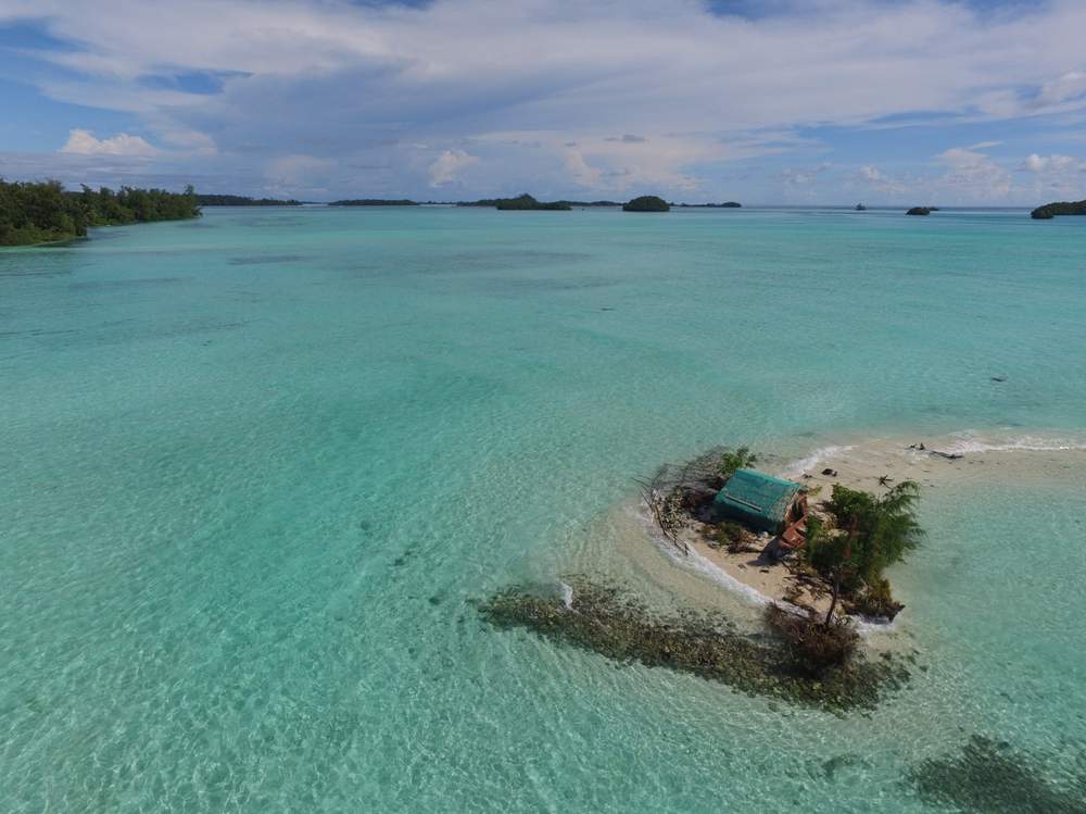 This image of Tatoka Island was taken in December 2016. By February 2017, this last remaining house had washed away.