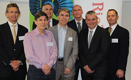 Back row L-R: Professor Graham Schaffer, Professor Gordon Dunlop, Steve Healy. Front row L-R:
Professor Peter Hayes, Dr Denis Audet, Francois Tremblay