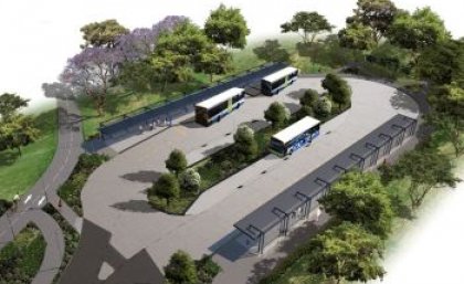 Artist's impression of the UQ Lakes bus station.