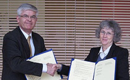 Professor Hervé Biausser, the Director of École Centrale Paris and Professor Caroline Crosthwaite