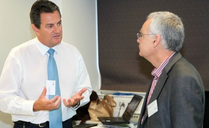 L-R UQ Investigations Unit Associate Director David Lavell and Pro Vice-Chancellor (Research Strategy) The University of Adelaide Professor Robert Saint