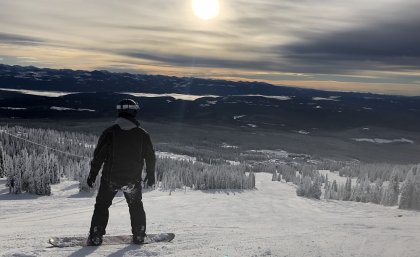 Dr Will Harrison used his expertise in visual perception to predict how the brain processes groomed snow. Photo credit: Dr Will Harrison