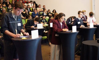 Queensland students competing in this year's Australian Brain Bee Challenge.