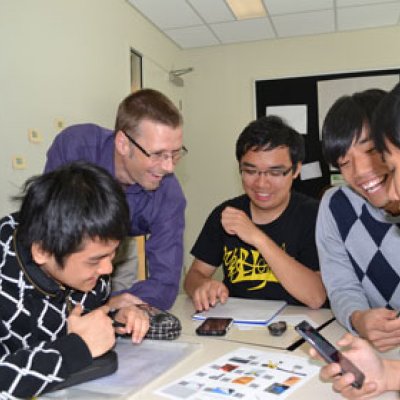 ICTE-UQ teacher Paul Forster teaching Hong Kong Baptist University education students.